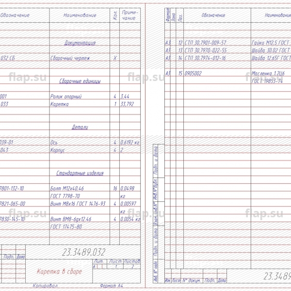 Каретка ТШПМ 2,5
