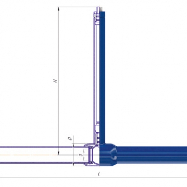 Схема крана ALSO RS с удлиненным штоком KШ.П.П.RS DN 15-250 PN 16-40 приварка/приварка (полнопроходн