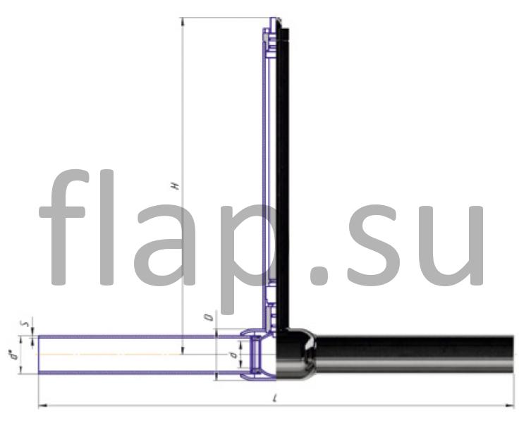 Кран ALSO с удлиненным штоком КШ.П. DN 15-300 PN 16-40 приварка ...