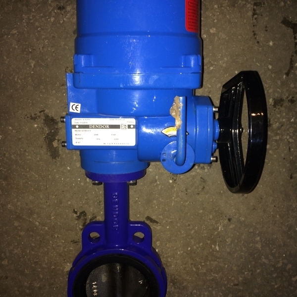 Затвор DENDOR 017 W DN100 с электроприводом DENDOR QT06-0-9 Затвор DENDOR 017 W DN100 с электроприводом DENDOR QT06-0-9